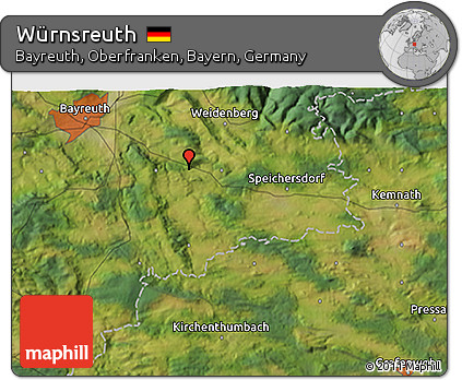 Satellite 3D Map of Würnsreuth