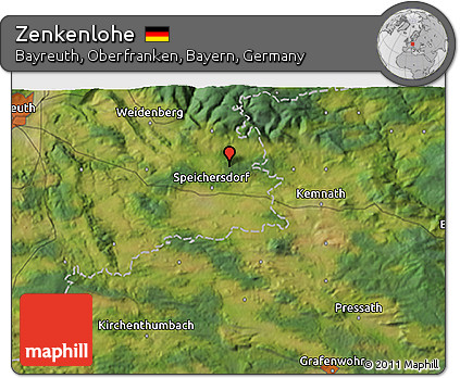 Satellite 3D Map of Zenkenlohe