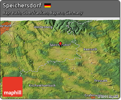 Satellite 3D Map of Speichersdorf