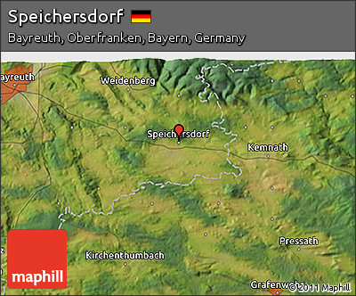 Satellite 3D Map of Speichersdorf
