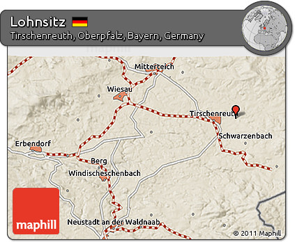 Shaded Relief 3D Map of Lohnsitz