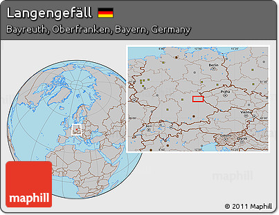 Gray Location Map of Langengefäll
