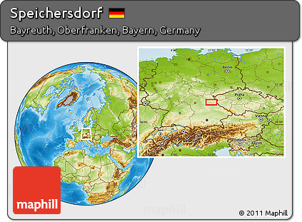 Physical Location Map of Speichersdorf