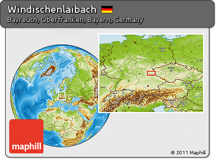 Physical Location Map of Windischenlaibach