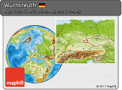 Physical Location Map of Würnsreuth