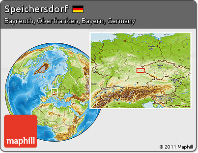 Physical Location Map of Speichersdorf