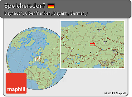 Savanna Style Location Map of Speichersdorf