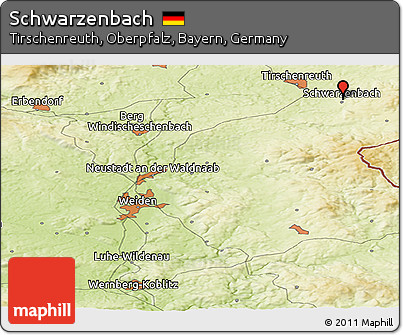 Physical Panoramic Map of Schwarzenbach