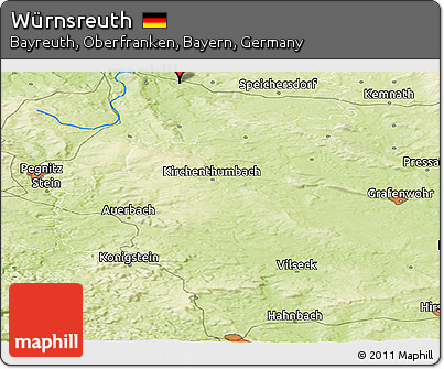Physical Panoramic Map of Würnsreuth