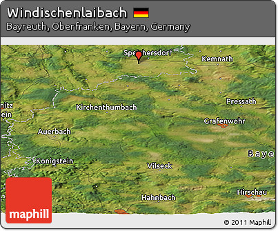 Satellite Panoramic Map of Windischenlaibach