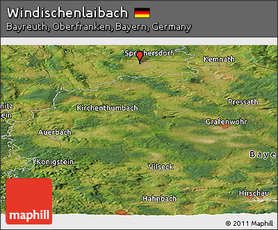 Satellite Panoramic Map of Windischenlaibach