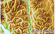 Physical Map of the area around 49° 43' 37" N, 121° 28' 29" W