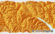 Political 3D Map of the area around 49° 43' 37" N, 122° 19' 29" W
