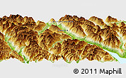 Physical Panoramic Map of the area around 49° 43' 37" N, 122° 19' 29" W