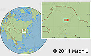 Savanna Style Location Map of the area around 49° 43' 37" N, 124° 10' 30" E