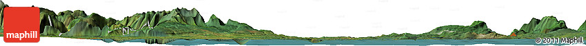 Satellite Horizon Map of Denman Island