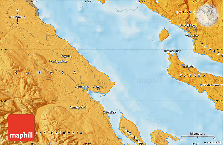 Political Map of Denman Island