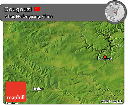 Satellite 3D Map of Dougouzi