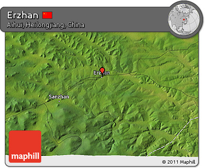 Satellite 3D Map of Erzhan