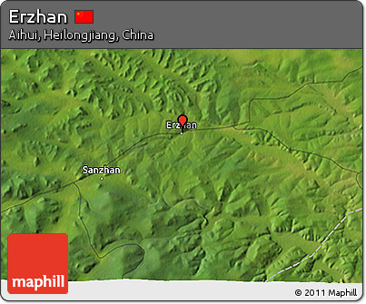 Satellite 3D Map of Erzhan