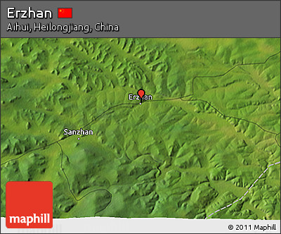 Satellite 3D Map of Erzhan
