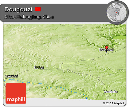 Physical Panoramic Map of Dougouzi