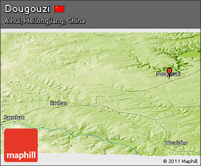 Physical Panoramic Map of Dougouzi