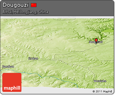 Physical Panoramic Map of Dougouzi