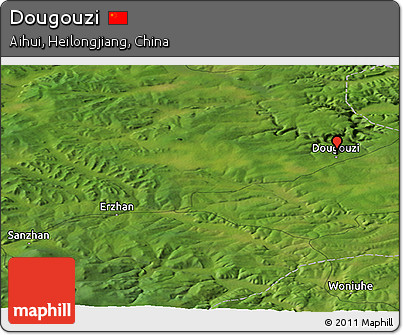 Satellite Panoramic Map of Dougouzi