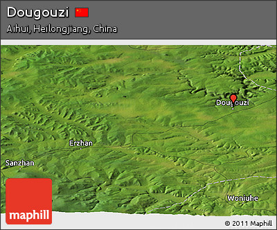 Satellite Panoramic Map of Dougouzi