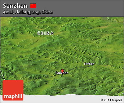 Satellite Panoramic Map of Sanzhan