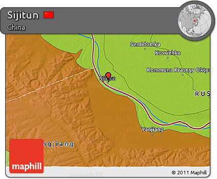 Physical 3D Map of Sijitun