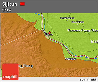 Physical 3D Map of Sijitun
