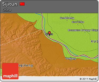 Physical 3D Map of Sijitun