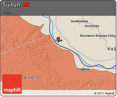 Shaded Relief 3D Map of Sijitun