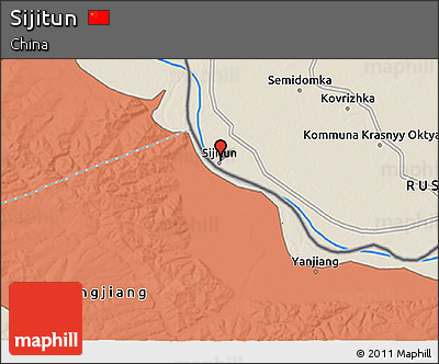 Shaded Relief 3D Map of Sijitun