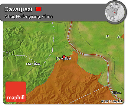 Satellite Map of Dawujiazi
