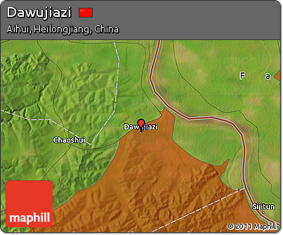 Satellite Map of Dawujiazi