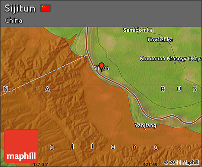 Satellite Map of Sijitun