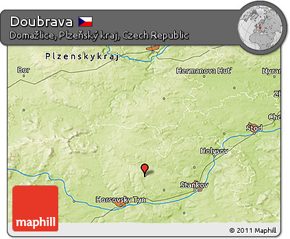 Physical 3D Map of Doubrava