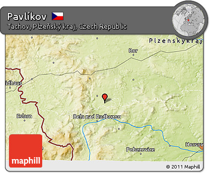 Physical 3D Map of Pavlíkov