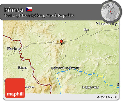 Physical 3D Map of Přimda