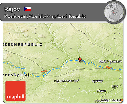 Physical 3D Map of Rájov