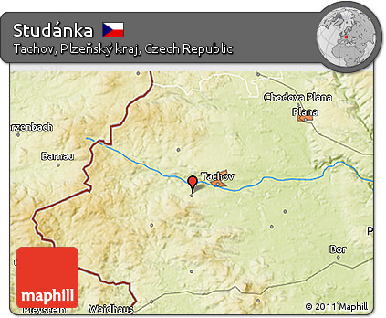 Physical 3D Map of Studánka