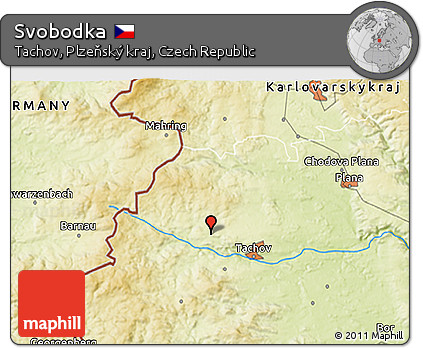 Physical 3D Map of Svobodka