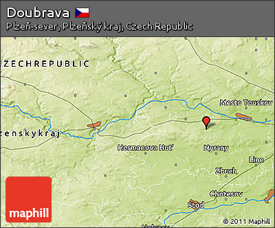 Physical 3D Map of Doubrava