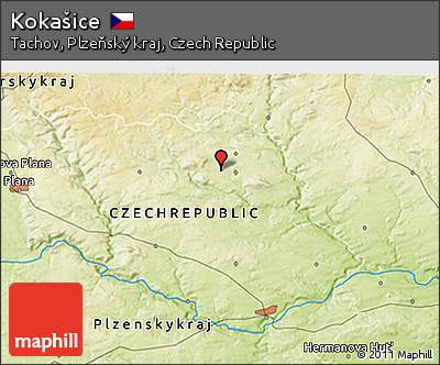 Physical 3D Map of Kokašice