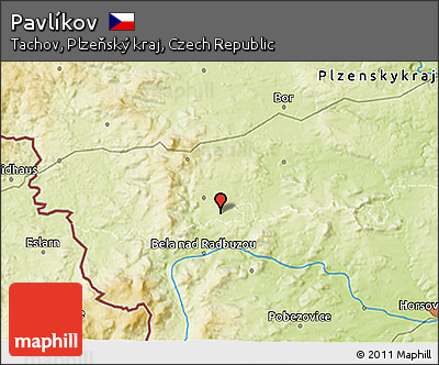 Physical 3D Map of Pavlíkov