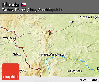 Physical 3D Map of Přimda