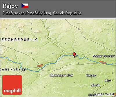 Physical 3D Map of Rájov